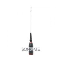 Antena móvel CB Santiago 1200 para 27 MHz com conector PL-259. Adequada para rádios CB em veículos e aplicações profissionais.