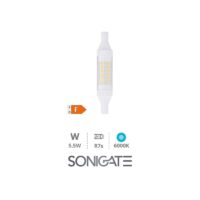 lâmpada LED R7S 78mm, lâmpada linear LED 5,5W, lâmpada R7S 6000K, lâmpada LED branco frio, lâmpada LED 78 mm, substituição lâmpada halogénea R7S, lâmpada LED para projector, lâmpada linear R7S, iluminação LED R7S, lâmpada LED baixo consumo
