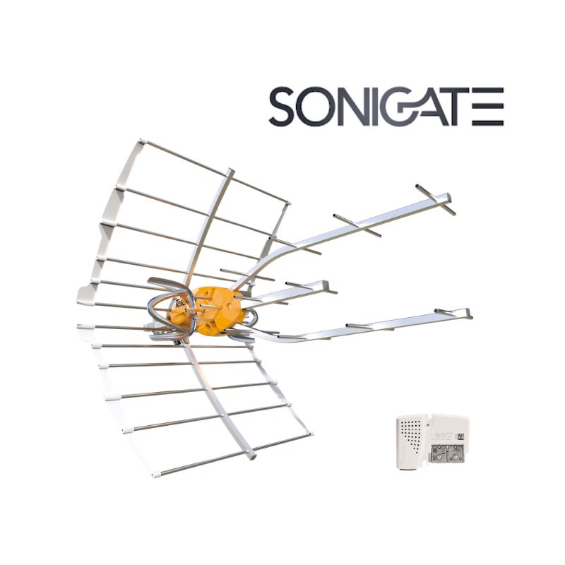 Antena TDT exterior TELEVÉS ELLIPSE UHF 148925 com ganho 40 dBi. Recepção digital terrestre superior em zonas de sinal fraco. SONIGATE LEIRITRONICA LEIRIA MARINHA GRANDE OUREM