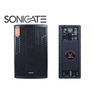 Coluna amplificada 12″ VSSDSP12A com amplificador integrado. Som potente para eventos, apresentações e sonorização profissional.