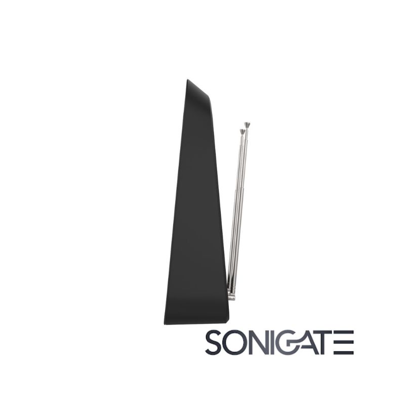 Antena TDT interior amplificada NIMO ANT030 para melhor recepção de canais de televisão digital terrestre (UHF/VHF). Instalação simples e sinal mais estável. SoNIGATE LEIRITRONICA LEIRIA OUREM MARINHA GRANDE