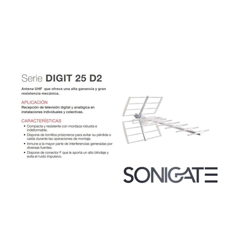 Antena TDT exterior Fagor FA84405 13 dB com filtro 5G/4G. Melhor recepção de televisão digital terrestre com redução de interferências. SoNIGATE LEIRITRONICA LEIRIA OUREM MARINHA GRANDE